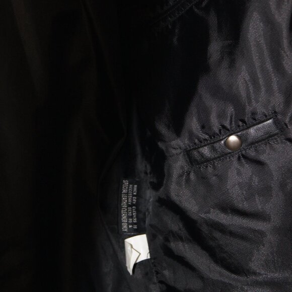 Pristine 2002 Vintage Wilsons Black Leather M. Julian Trench Coat - Picture 6 of 7